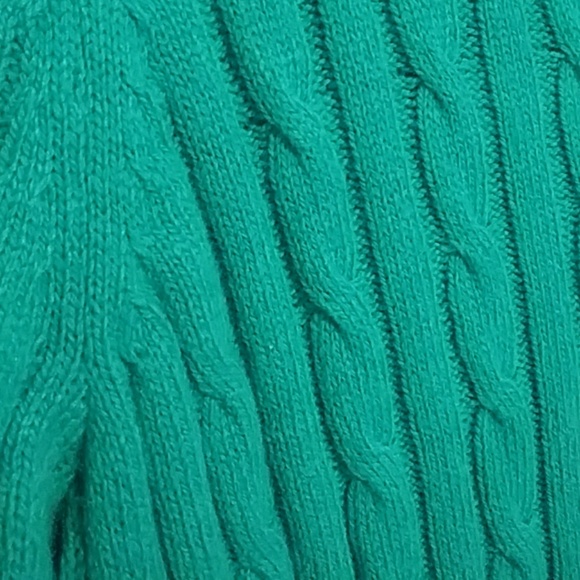 NWT JCPenny Lapis Green Cable Knit Sweater - Picture 4 of 4